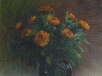 Il vaso di calendule  Pastello - 37 x48
